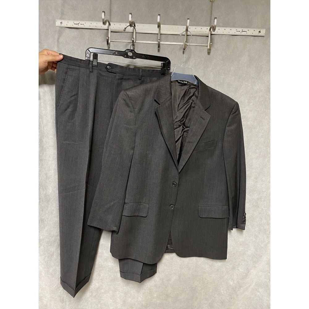 Vito Rufolo Suit Men 40R‎ Gray Italy Wool Super 100 Academia Pants 34x27 Luxury